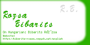 rozsa bibarits business card